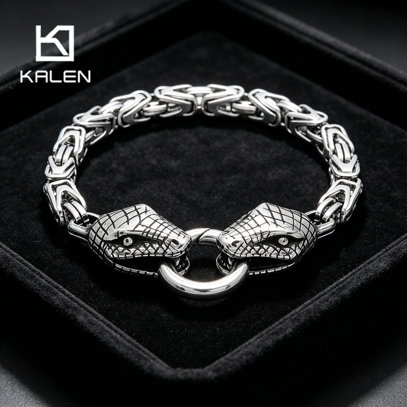 Men Accessories Bd - Gelang Ular Baja Tahan Karat Vintage