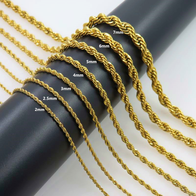 Men Accessories Neck Chain - Choker warna emas tahan air untuk