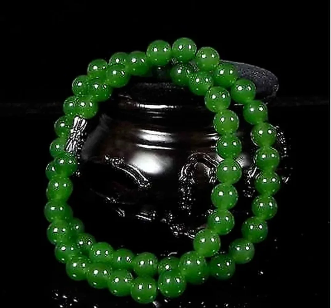 Men Accessories To Gift - Alami Asli Hijau Manik-manik Kalung Bahasa