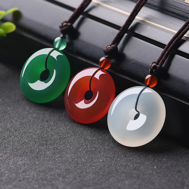 Men Accessories To Gift - Alami Multiwarna Jade Donat Liontin Batu