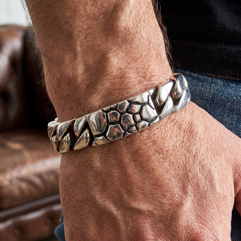 Men Accessories Bd - Gelang Rantai Baja Anti Karat Vintage