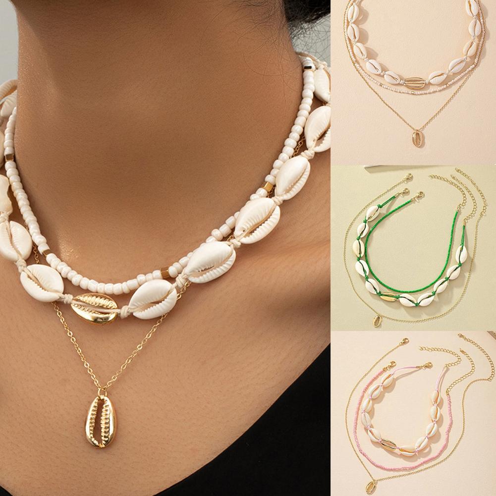 Choker cangkang akrilik Boho,  - Men Accessories Neck Chain ulasan dan harga