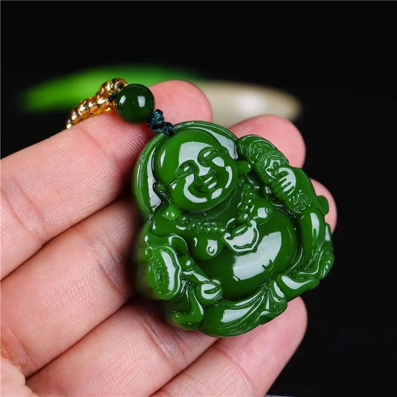Cina Green Jade Maitreya Buddh - Men Accessories To Gift ulasan dan harga