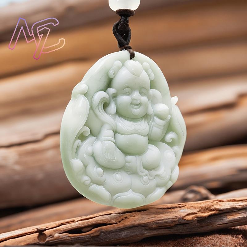 Kalung Liontin Nezha Giok Asli - Men Accessories To Gift ulasan dan harga