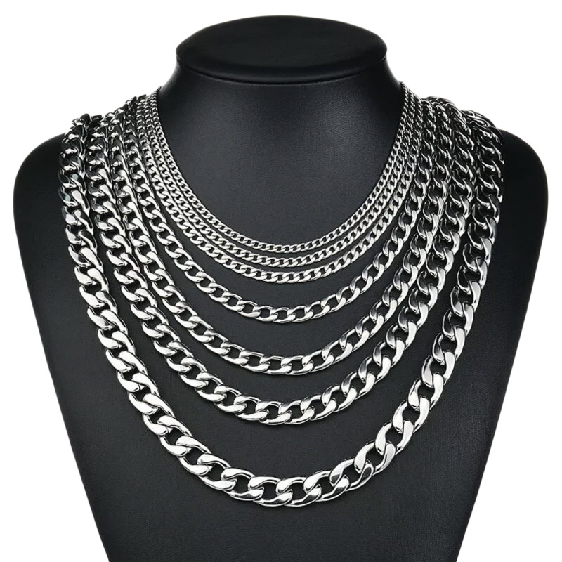 Kalung Rantai Kuba Baja Tahan  - Men Accessories Neck Chain ulasan dan harga